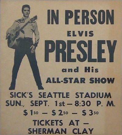 Elvis Seattle 1957 poster