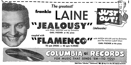 Frankie Laine Billboard Magazine ad